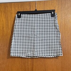 CHECKERED MINI SKIRT